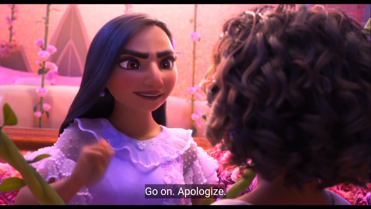 Disney Encanto Clip An argument between Mirabel and Isabela With Caption