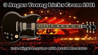 3 Angus Young Licks From 1981