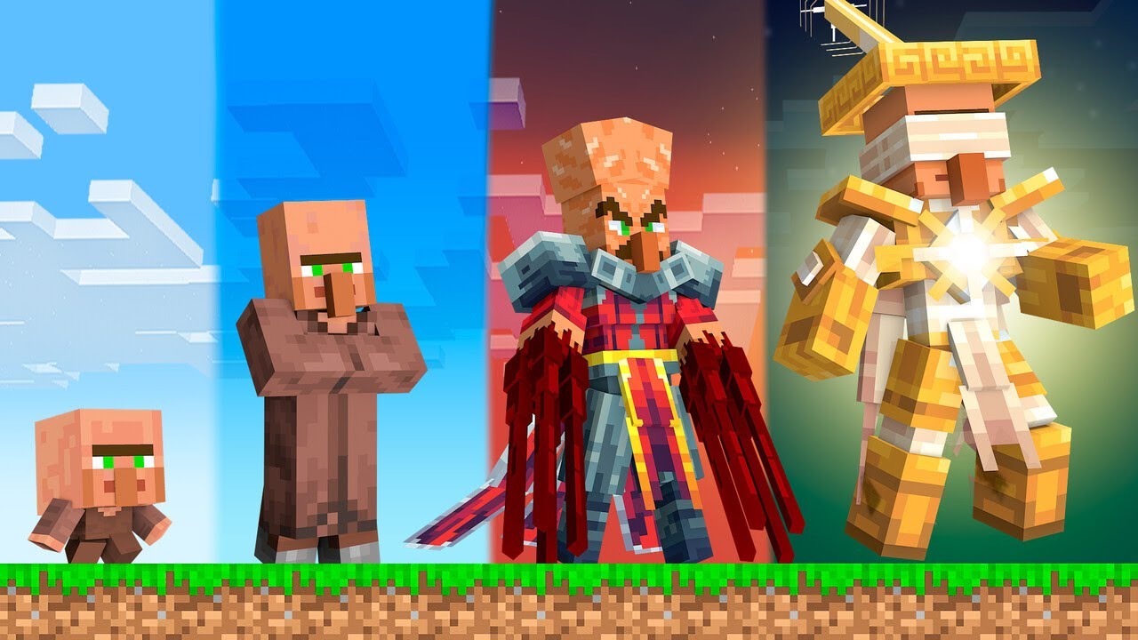Upgrading VILLAGER Into a GOD in Minecraft