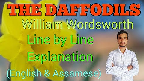 The Daffodils, Wordsworth, Alternative English