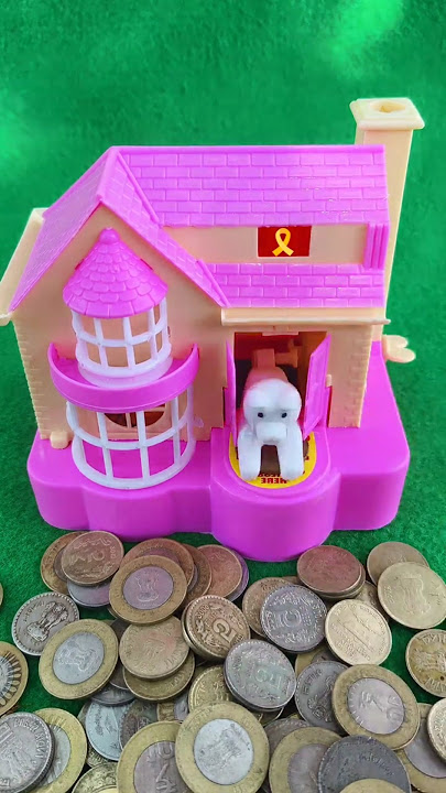 'MAGIC HOUSE COIN BANK UNBOXING! 🏠💰 Watch This Dollhouse EAT😍✨ (HD.1329)#Shorts #CoinBank #DIYFun'