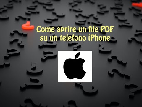 Come aprire un file PDF su un telefono iPhone