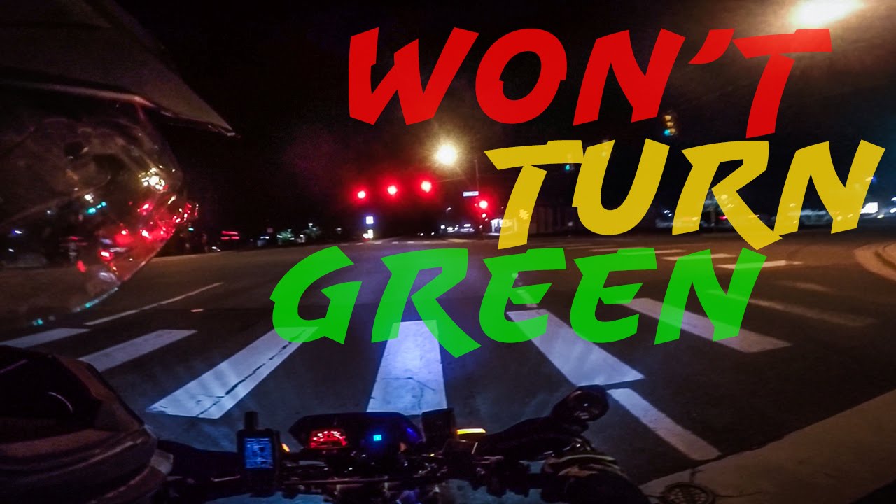 how to make the stoplight turn green late at night on your motorcycle YouTube