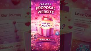 Build a Proposal 💍 Website ❤️ | React &amp; CSS  | Tamil #shorts #ytshorts