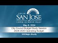 MAY 8, 2024 |  City Council Budget Study Session