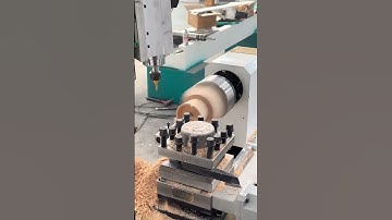 industrial CNC wood lathe with auto tools changing