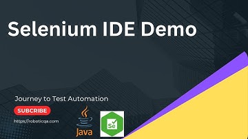 What is Selenium IDE?  Selenium IDE installation and demo