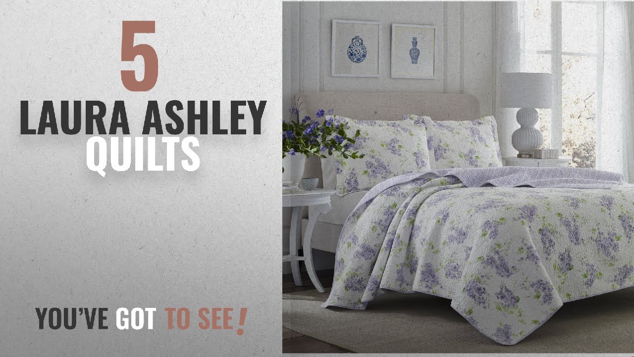 Top 10 Laura Ashley Quilts [2018] Laura Ashley 221051 Keighley Lilac