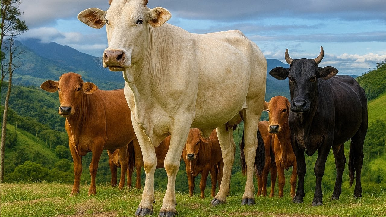 Default Cow Herder and dozens of cows walking neatly in line, Cow sound Moo, Cute ...