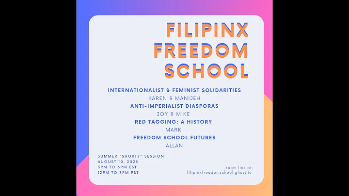 FFS Summer Shorty Session 2023 "Internationalist and Feminist Solidarities"