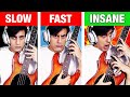 Slap bass slow vs fast vs insane