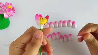 Pista Shells Lotus Flowers |  Easy Pista Shells Crafts