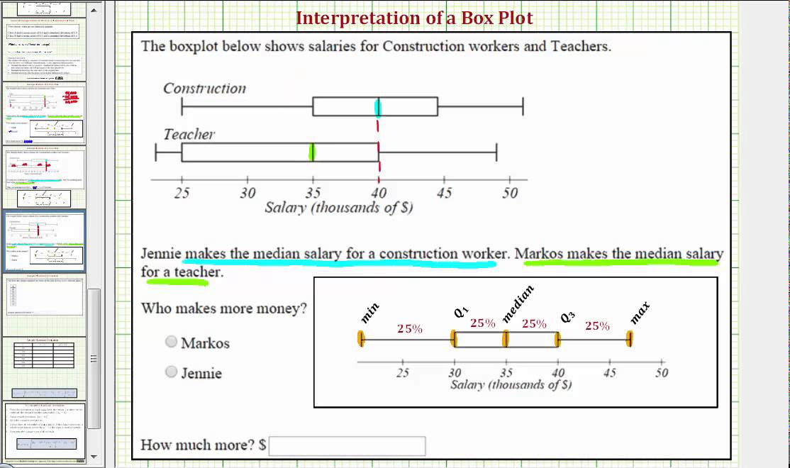 Ex 2: Compare Two Box Plot Values - YouTube