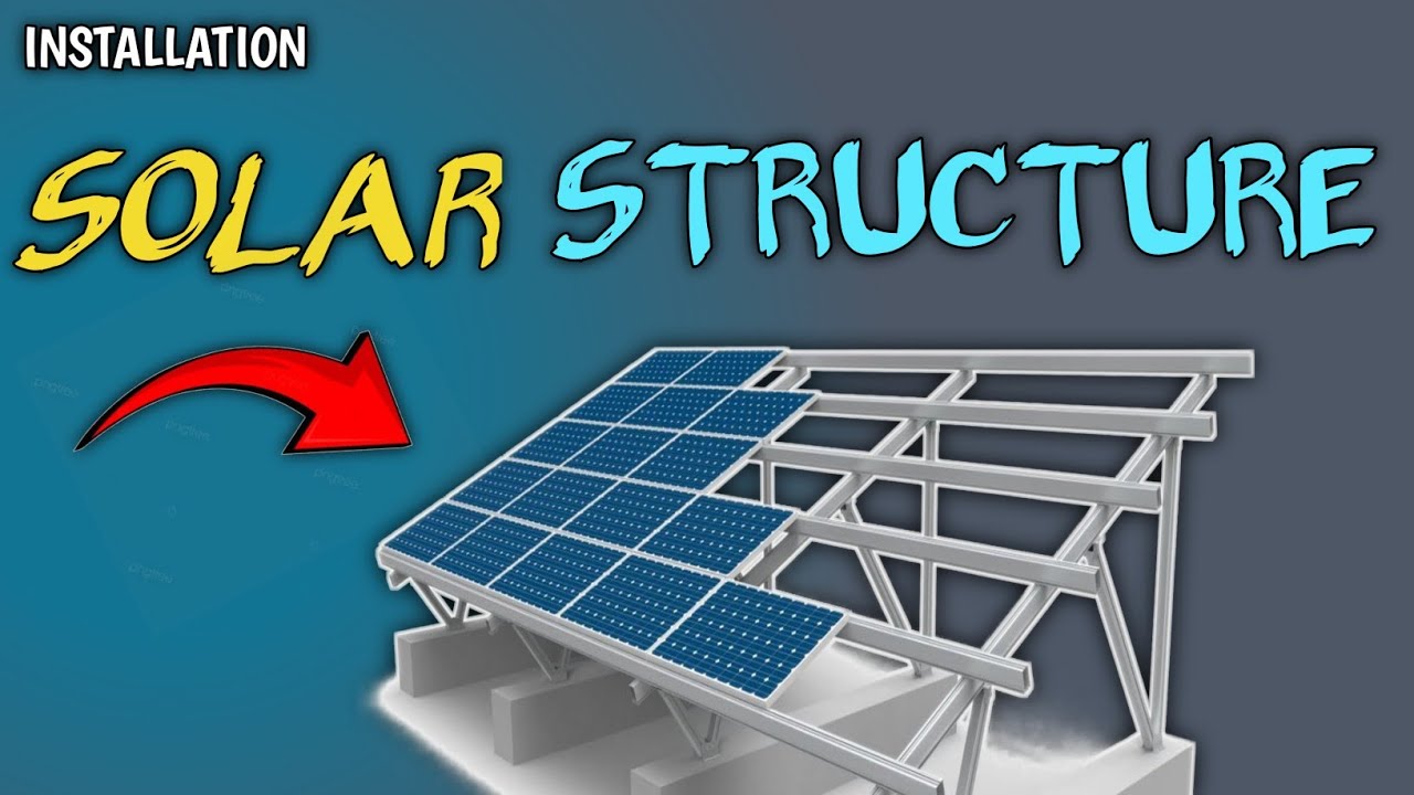 SOLAR STRUCTURE INSTALLATION WORK #solar - YouTube