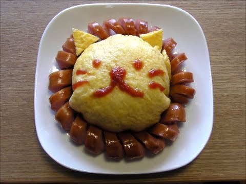 Miffy lion omelette rice with Spiral-Cut Wiener Thousand Sunny ライオン オムライス | MosoGourmet 妄想グルメ