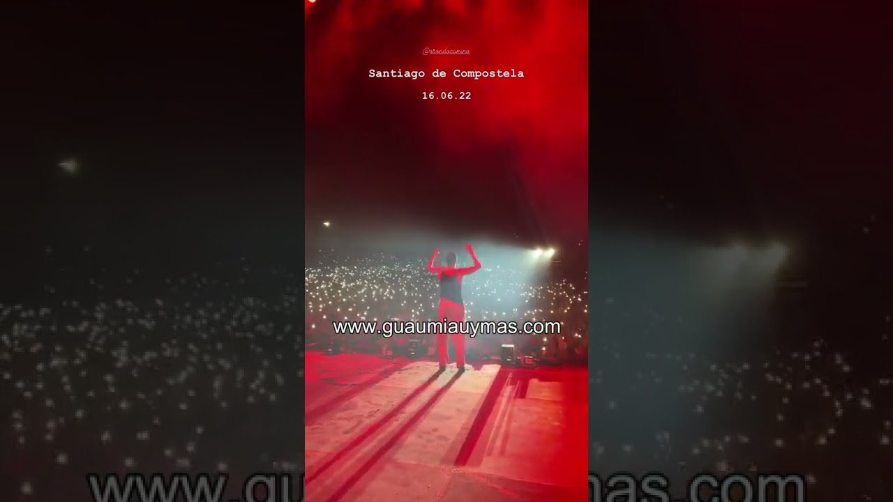 Sebastián Yatra en Santiago de Compostela , Galicia , O Son Do Camiño : Tacones Rojos, Traicionera