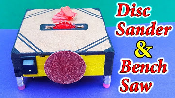 How To Make A Bench Saw And Sander Machine 2 In 1 | Amazing Table Saw | Amazing Disc Sander DIY