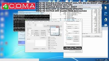 Enable DIAG without MSL/SPC, Change MSL/SPC, Kill HFA Activation on LG