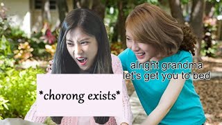 • apink mocking chorong for being an old hag •