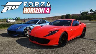 Forza horizon 4 - drag race : ferrari 812 superfast vs f12 tdf