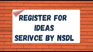 part-1How to register for IDeAS service offer by NSDL.#nsdl #IDeAS  #speedeservice