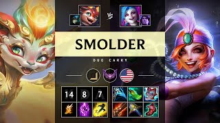 Smolder ADC vs Jinx: Triple Kill, Unstoppable - NA Master Patch 14.22