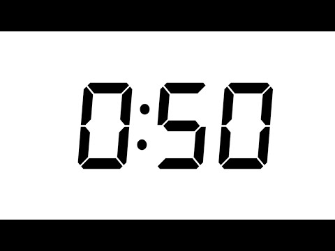 50 Seconds countdowntimer white and black screen