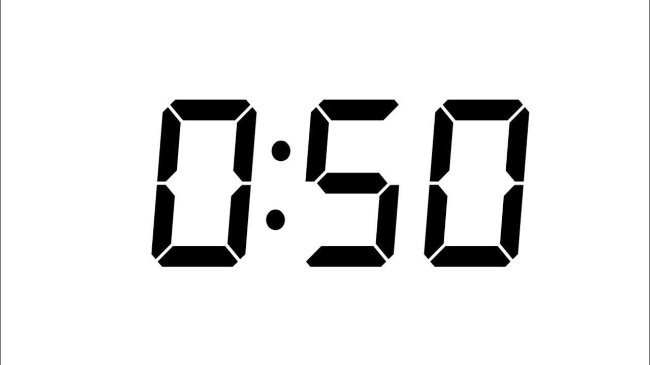 50 seconds. 20 Seconds.