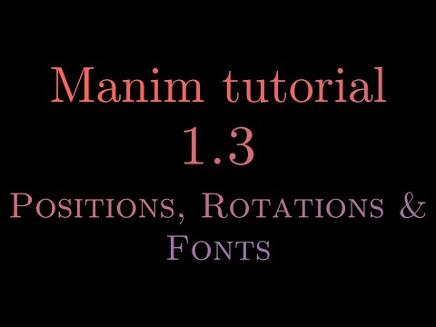 [OUTDATED] ManimCairo tutorial | 1.3 Positions, rotations and fonts