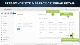 Calendar for ZeroERP school event management .