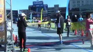 2014 Akron Marathon Winner Crosses Finish Line