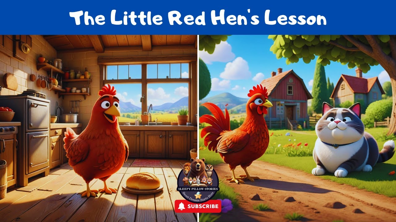The Little Red Hen's Lesson - A Bedtime Story For Kids - YouTube