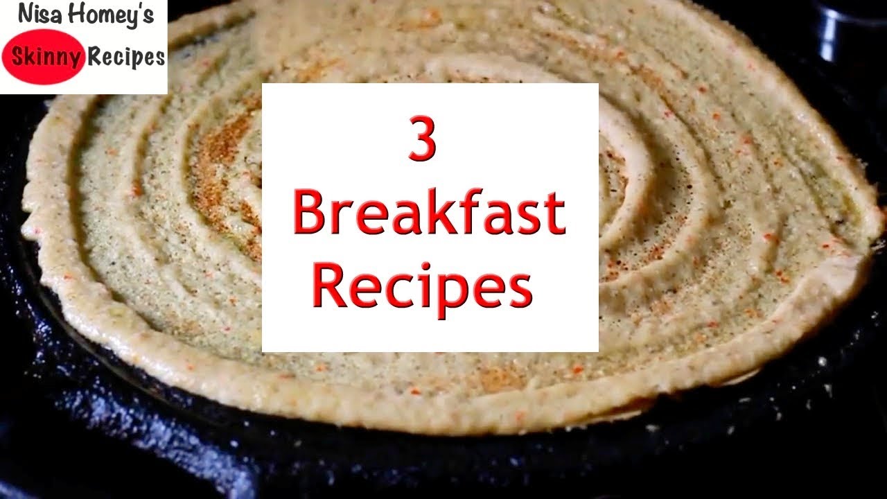 3 High Protein Instant Breakfast Recipes - No Rice-No Fermentation - Millet Recipes | Skinny Recipes