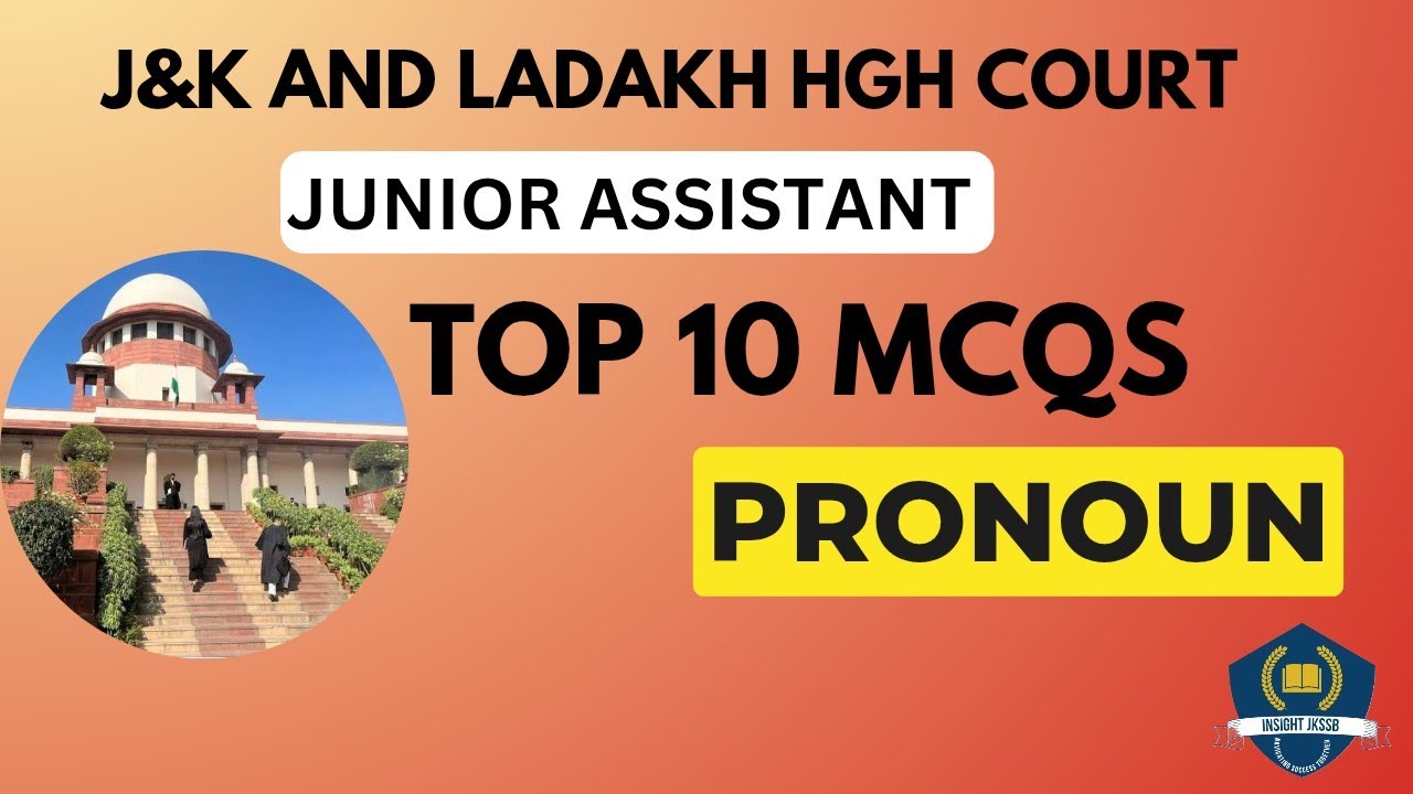 PRONOUNS | JKSSB EXAMS| TOP 10 MCQS |