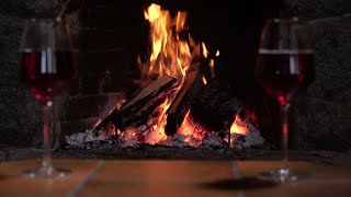 Bonfire Fireplace Sounds - Burning Fireplace &amp; Crackling Fire Sounds