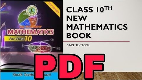 PDF Of New Book of Class 10th Sindh textbook Mathematics | Mathematics new book Class 10th pdf