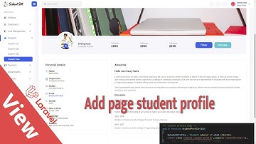 Add page student profile view Laravel 9 | School System