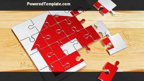 House Jigsaw PowerPoint Template by PoweredTemplate.com