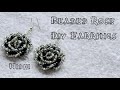 💞🌹 Beaded Rose Earrings 🌹💞 Diy Earrings Tutorial (0081)