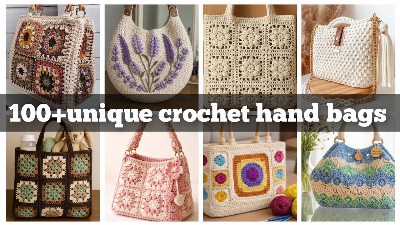 Более 300 привлекательных идей для вязаных крючком сумок на любой вкус.