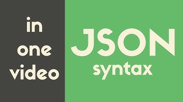 JSON Syntax | In One Video