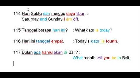 Learn Indonesian language :  128 most  common Indonesian Phrases Part 5