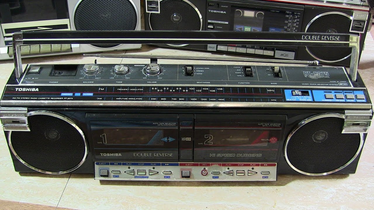 Toshiba RT-8075 IC Logic Control Stereo Dual Auto reverse Cassette