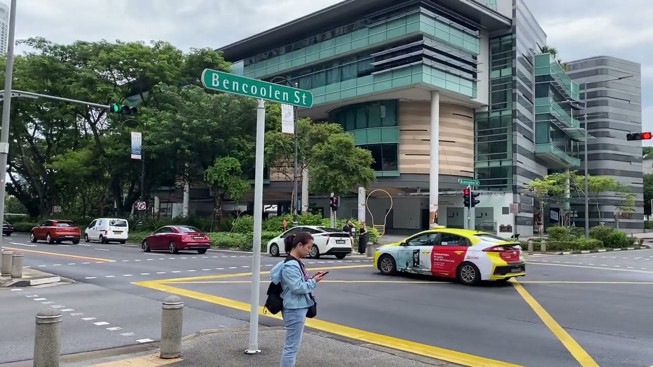 Around Raffles MRT , Bras Basah MRT, Singapore