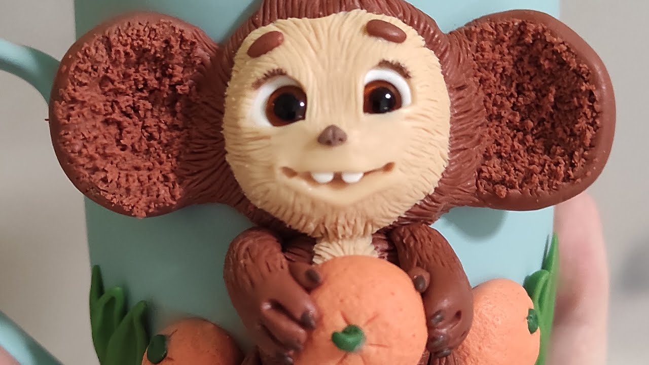 Как я лепила Чебурашку на чашке. Подробный мастер класс по лепке ...