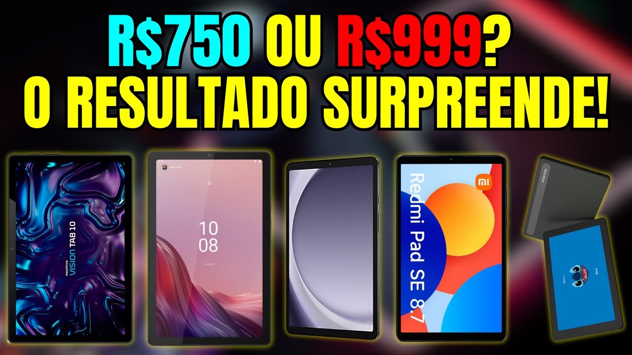 Pesquisei 5 TABLETS de até R$1.000 e só UM realmente VALE A PENA! - YouTube