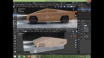 How to make Tesla cyber truck in blender 2.8 #blenderbuddy