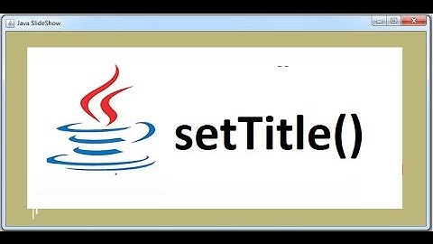 GUI APP-6 How to Set The Title of JFrame- java swing