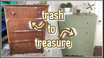 TRASH TO TREASURE | DRESSER MAKEOVER | FURNITURE FLIP