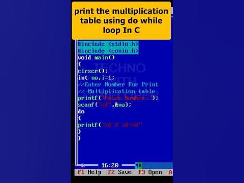 Multiplication table using do while loop in C Part 114 | C Programming ...